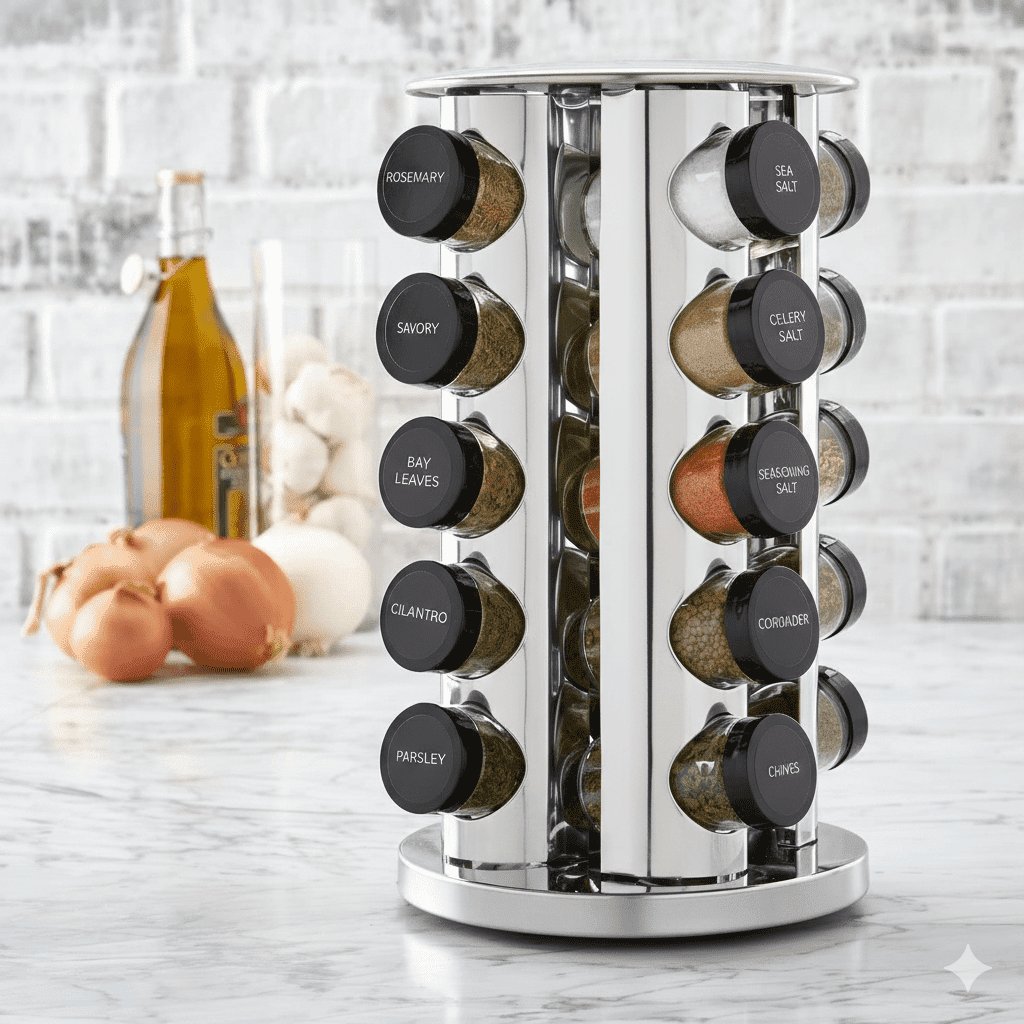 jars revolving countertop
